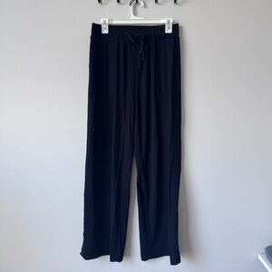 Cozy Earth Black Drawstring Wide-Leg Lounge Bamboo blend Pants